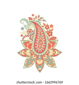 Paisley vector isolated pattern. Floral Vintage illustration