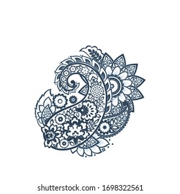 Paisley vector isolated pattern. Floral Vintage illustration