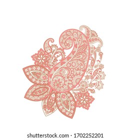 Paisley vector isolated pattern. Floral Vintage illustration
