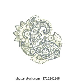 Paisley Vektorillustration isoliertes Muster. Blumenvintage-Illustration