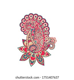 Paisley vector isolated pattern. Floral Vintage illustration