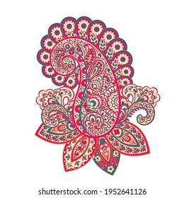 Paisley vector isolated pattern. Floral Vintage illustration