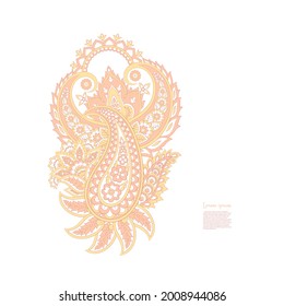 Paisley vector isolated pattern. Floral Vintage illustration