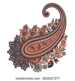 Paisley vector isolated pattern. Floral Vintage illustration