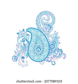 Patrón aislado del vector Paisley. Ilustración de Floral Vintage