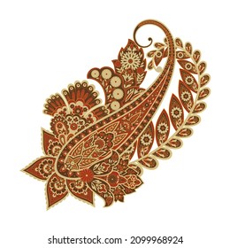 Patrón aislado del vector Paisley. Ilustración de Floral Vintage