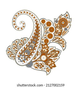 Paisley vector isolated pattern. Floral Vintage illustration