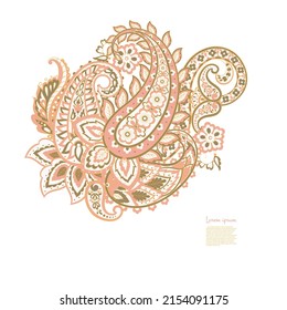Patrón aislado del vector Paisley. Ilustración de Floral Vintage