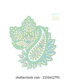 Paisley-Vektorgrafik, isoliertes Muster. Blumenvintage-Illustration