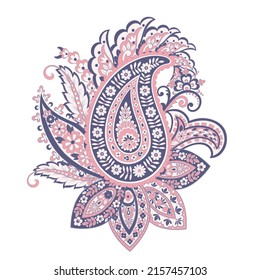 Paisley vector isolated pattern. Floral Vintage illustration