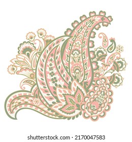 Paisley vector isolated pattern. Floral Vintage illustration