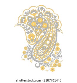 Paisley vector isolated pattern. Floral Vintage illustration
