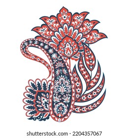 Paisley vector isolated pattern. Floral Vintage illustration