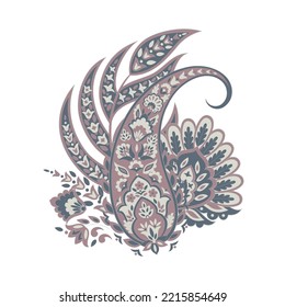 Patrón aislado del vector Paisley. Ilustración de Floral Vintage