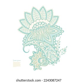 Patrón aislado del vector Paisley. Ilustración de Floral Vintage