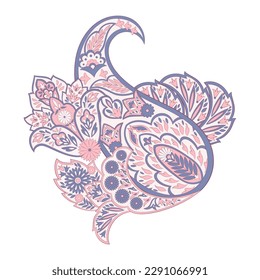 Paisley vector isolated pattern. Floral Vintage illustration