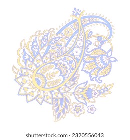 Paisley vector isolated pattern. Floral Vintage illustration