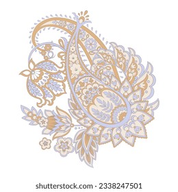 Paisley vector isolated pattern. Floral Vintage illustration