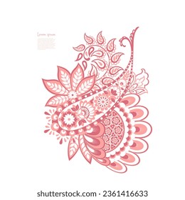 Paisley vector isolated pattern. Floral Vintage illustration