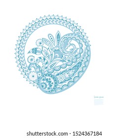 Paisley vector isolated pattern. Vintage floral illustration in batik style