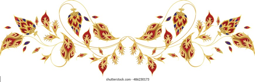 Paisley vector motifs seamless pattern indian ornamentation