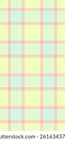 Paisley vector pattern check, mosaic textile fabric background. English plaid tartan seamless texture in light and bisque colors palette.