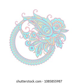 Paisley Vector Pattern. Isolated Asian  Illustration