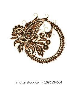 Paisley Vector Pattern. Isolated Asian  Illustration
