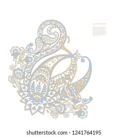 Paisley Vector Pattern. Isolated Asian Illustration