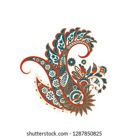 Paisley Vector Pattern. Isolated Asian Illustration