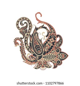 Paisley Vector Pattern. Isolated Damask Illustration