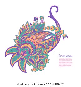 Paisley Vector Pattern. Isolated Damask Illustration