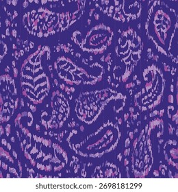 Paisley, Vektormuster auf rosafarbenem und Lavendel auf violettem Hintergrund
