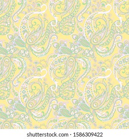 Paisley Vector Pattern. Seamless Floral Textile Background