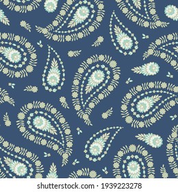 Paisley-Vektormuster. Nahtlose florale Textilien-Hintergrund