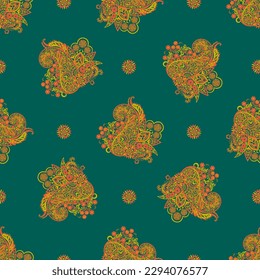 Paisley Vector Pattern. Seamless Floral Textile Background