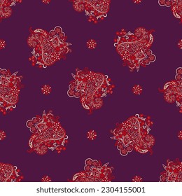 Patrón de vectores Paisley. Fondo textil floral sin soldadura