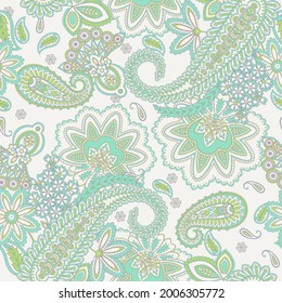Paisley vector pattern. seamless vintage floral background