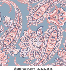 Paisley vector pattern. seamless vintage floral background