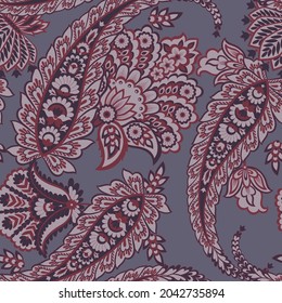 Paisley-Vektormuster. nahtloser floraler Hintergrund