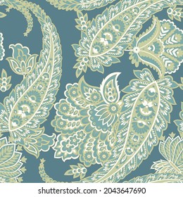 Paisley vector pattern. seamless vintage floral background