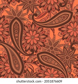 Paisley vector pattern. seamless vintage floral background