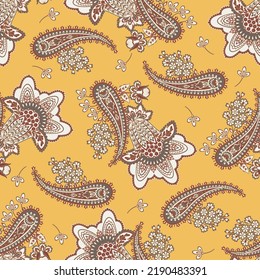Paisley vector pattern. seamless vintage floral background