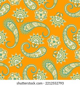 Patrón vector Paisley. fondo floral vintage sin fisuras