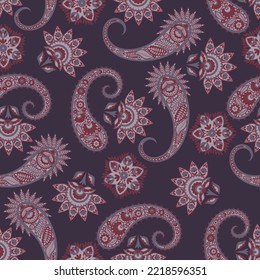 Paisley vector pattern. seamless vintage floral background