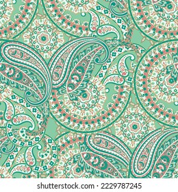 Patrón vector Paisley. fondo floral vintage sin fisuras