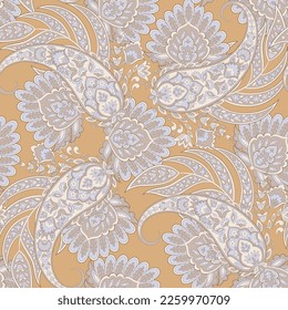 Paisley vector pattern. seamless vintage floral background
