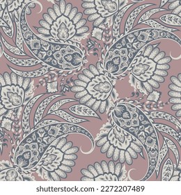 Paisley vector pattern. seamless vintage floral background