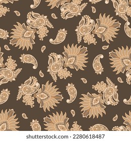 Patrón vector Paisley. fondo floral vintage sin fisuras
