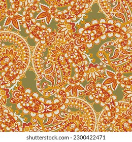 Paisley vector pattern. seamless vintage floral background